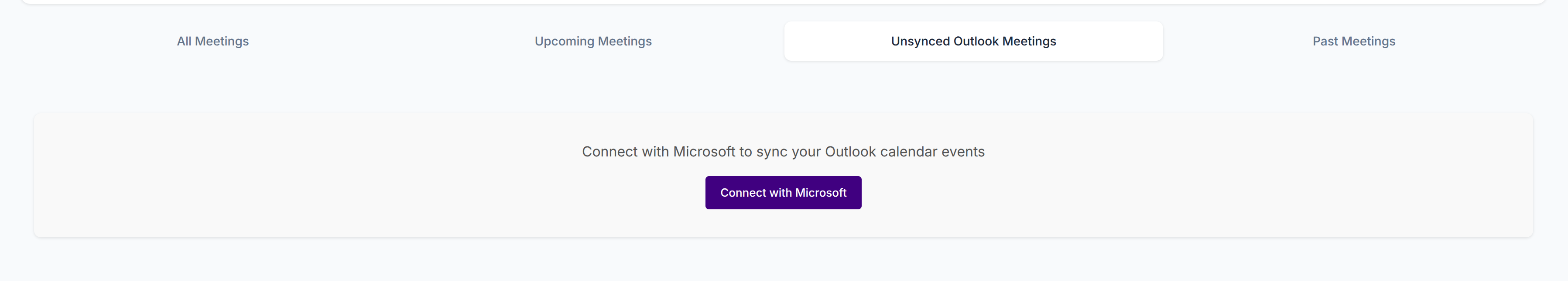 Connect with Microsoft button
