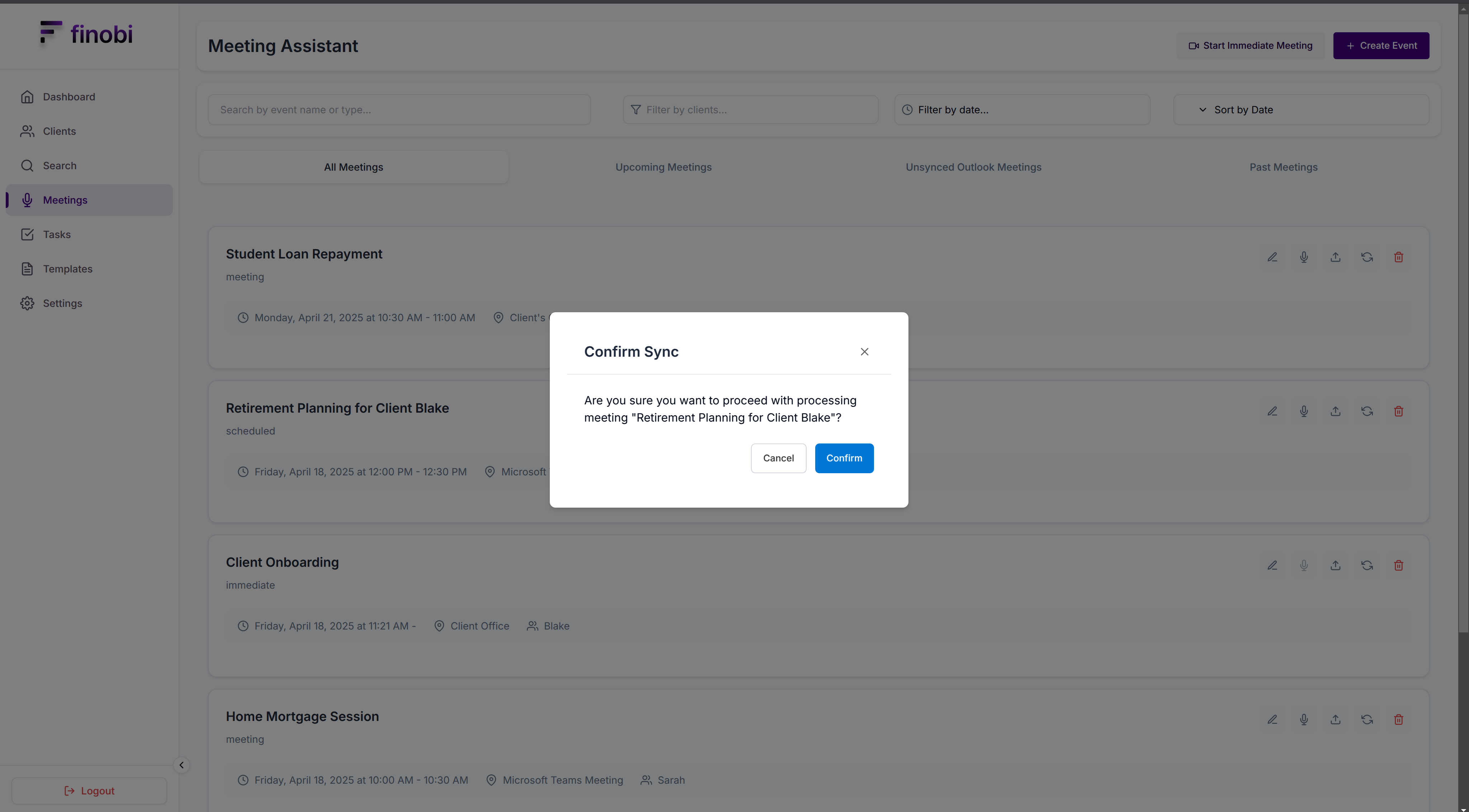 Confirm microsoft teams meeting syncing